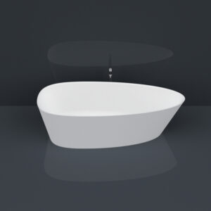 Cadă de baie MARINA SEMIOVALA 1550mm/650mm/450mm (fără prea plin)
