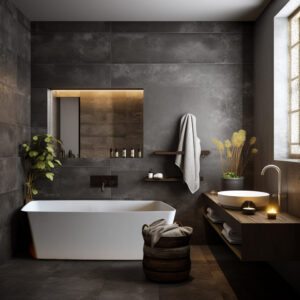 Cadă de baie QUADRIA 1600mm/650mm/500mm (cu prea plin)