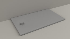 Cădiță de duș din compozit, Model Allegria, Grey Stone, cu sifon inclus