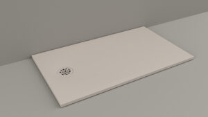 Cădiță de duș din compozit, Model Allegria, Rose Marble, cu sifon inclus