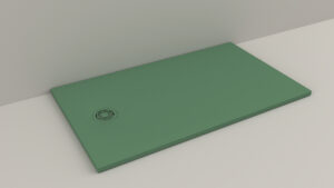 Cădiță de duș din compozit, Model Allegria, Green Forest, cu sifon inclus